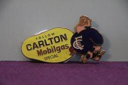 Mobilgas Badge andquotCarlton AFLandquot By Laughtons Melbourne