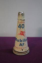 Mobiloil AF Oil Tin Pourer + Cap 