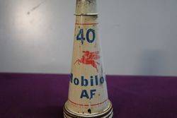 Mobiloil AF Oil Tin Pourer + Cap 