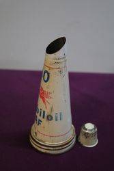 Mobiloil AF Oil Tin Pourer + Cap 