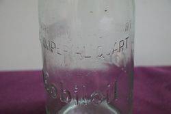 Mobiloil Arctic Quart Motor Oil Bottle With Tin Pourer 