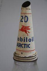 Mobiloil Arctic Quart Motor Oil Bottle With Tin Pourer 