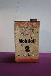 Mobiloil One Gallon Motor Oil Tin Vacuum Oil Company 