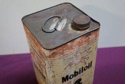 Mobiloil One Gallon Motor Oil Tin Vacuum Oil Company 