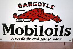 Modern Gargoyle Mobiloils Enamel Sign 