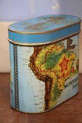 MontanUnion Brasil Vintage Blue and Gold Tobacco Tin