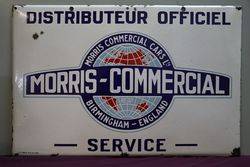 Morris Commercial Cars Service Enamel Advertising Sign