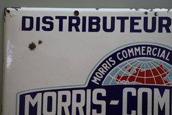 Morris Commercial Cars Service Enamel Advertising Sign