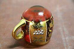 Moser Miniature Ruby and Gilt Tankard 