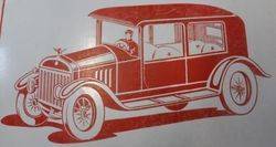 Motoring Car Pictorial Enamel Sign