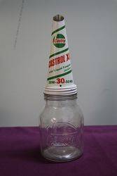 Near Mint Castrol L Pint Bottle + Tin Top 