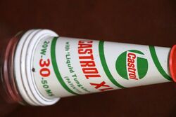 Near Mint Castrol XL Embossed One Pint Oil Bottle with Tin Top