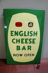 Near Mint English Cheese Bar Enamel Advertising Sign. #