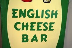 Near Mint English Cheese Bar Enamel Advertising Sign 