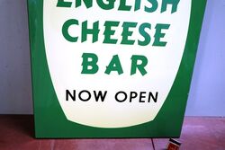 Near Mint English Cheese Bar Enamel Advertising Sign 
