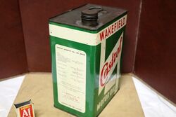 Nice Vintage Castrol Wakefield Z One Gallon Mortor Oil Tin 