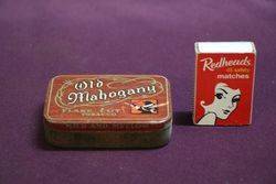 Old Mahogany Flake Cut Tobacco Tin 