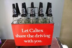 Original Caltex CXT Motor Oil Double Sided 10 Bottle Rack