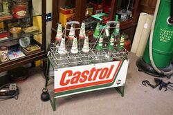 Original Castrol Screen Printed 12 Bottle Motor Oil Rack. #