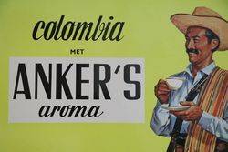 Original Colombia Ankerand39s Aroma Coffee Advertising Card