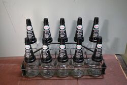 Original Esso Superlube GTD Double Sided 10 Bottle Oil Rack