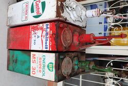 Original Mobiloil A Motor Oil Hi Boy with Hand Pump.