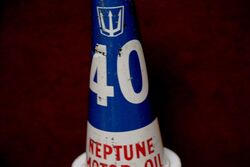 Original Neptune 40 Motor Oil Tin Top on a 1 pint Bottle