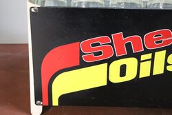 Original Shell Super Motor Oil 10 Bottle Oil Rack