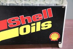 Original Shell Super Motor Oil 10 Bottle Oil Rack