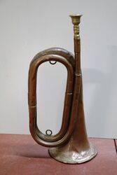 Original WWII Imperial Japanese Military Brass Bugle 