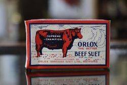 Orlox Shredded Suet Ltd. Retford Beef Suet WORLD WAR II Packet 
