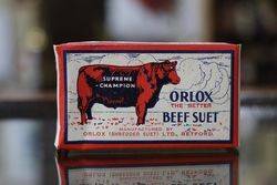 Orlox Shredded Suet Ltd Retford Beef Suet WORLD WAR II Packet 