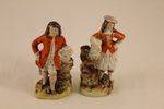 Pair 19th Century Miniature Figures 