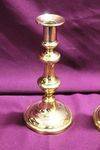 Pair Of Antique Brass Candlesticks 