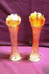 Pair of Carnival Glass Vases