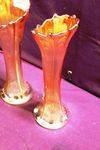 Pair of Carnival Glass Vases