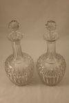 Pair of Stuart Cut Glass decanters