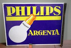 Philips TSF Light Bulbs Post Mount Enamel Sign