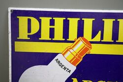 Philips TSF Light Bulbs Post Mount Enamel Sign