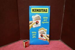 Pictorial Vintage Celluloid Showcard Advertising Kensitas Cigarettes 