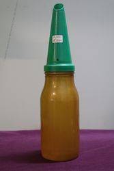 Genuine One Litre Plastic Oil Bottle & Pourer.