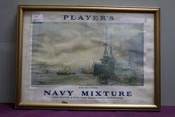 Playerand39s Navy Mixture Framed Advertising poster