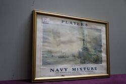 Playerand39s Navy Mixture Framed Advertising poster