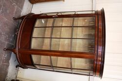Quality Antique Mahogany Bow Front Display Cabinet. #