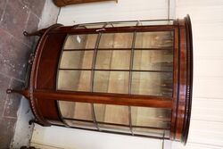 Quality Antique Mahogany Bow Front Display Cabinet 
