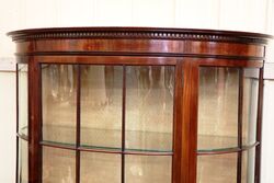 Quality Antique Mahogany Bow Front Display Cabinet 