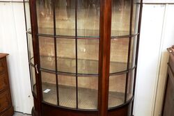 Quality Antique Mahogany Bow Front Display Cabinet 