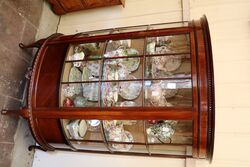 Quality Antique Mahogany Bow Front Display Cabinet 