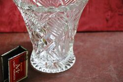 Quality Cut Glass Crystal Vase 