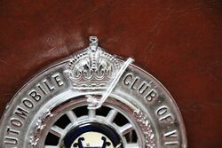 RACV Associate Chrome Badge with Enamel Centers 